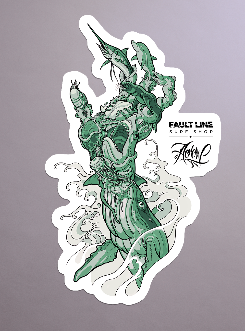 James Acrow X Fault Line sticker